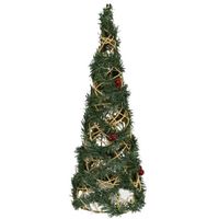 Kerstverlichting figuren Led kegel kerstboom draad/groen 40 cm 20 leds
