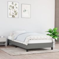 Bedframe stof donkergrijs 100x200 cm - thumbnail