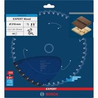 Bosch Professional Cirkelzaagblad EXPERT Wood | Ø 216 x 2,4 x 30mm 40T - 2608644079