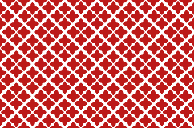 Wit geometrisch patroon vinyl tapijt rood