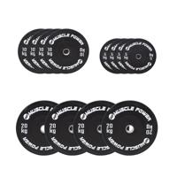 Muscle Power high black bumper halterschijf set 140KG Muscle Power high black bumper halterschijf set 140KG
