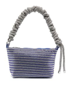 Kara sac porté épaule Crystal Mesh Phone Cord - Bleu