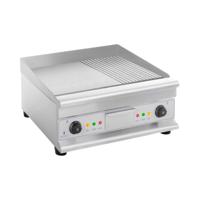 Elektrische grillplaat - dubbel - 60 cm - glad en geribbeld - 6.400 W