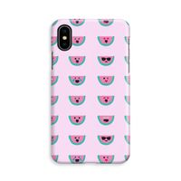Smiley watermeloenprint: iPhone Xs Volledig Geprint Hoesje