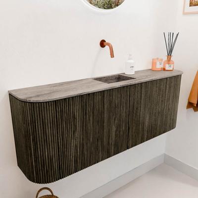 Toiletmeubel Mondiaz Joya Dlux | 113.2 cm | Meubelkleur Shadow | Faye wastafel Oza Wasbak Midden | Zonder kraangat(en)