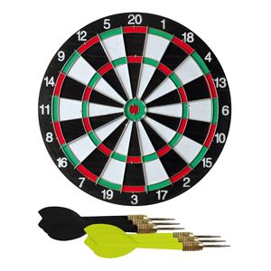 Dartbord 42 cm incl. 6 dartpijltjes sportief speelgoed   -