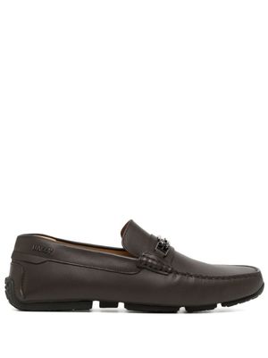 Bally mocassins à plaque logo BB - Marron