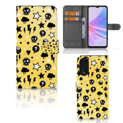 Telefoonhoesje met Naam OPPO A78 5G | A58 5G Punk Geel Telefoonhoesje met Naam OPPO A78 5G | A58 5G Punk Geel