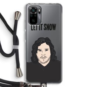 Let It Snow: Xiaomi Redmi Note 10 Pro Transparant Hoesje met koord