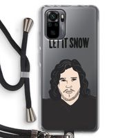 Let It Snow: Xiaomi Redmi Note 10 Pro Transparant Hoesje met koord