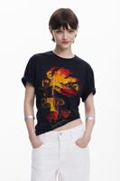 Palmboom T-shirt - BLACK - L