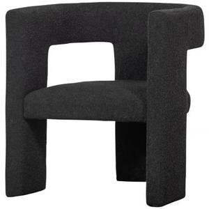 WOOOD Tiwa Fauteuil - Bouclé - Donkergrijs - 70x64x64