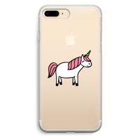 Eenhoorn: iPhone 7 Plus Transparant Hoesje