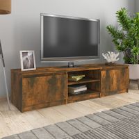 Tv-meubel 140x40x35,5 cm bewerkt hout gerookt eikenkleurig