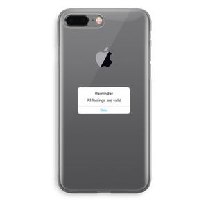Reminder: iPhone 8 Plus Transparant Hoesje