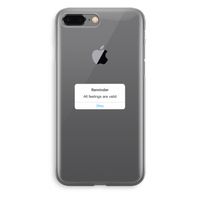 Reminder: iPhone 8 Plus Transparant Hoesje