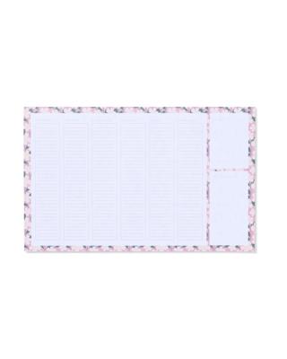 051 Bureau Onderlegger Papier Bloemen (multi)