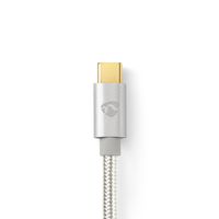 Nedis CCTB61600AL10 USB-kabel 1 m USB 3.2 Gen 1 (3.1 Gen 1) USB A USB C Aluminium - thumbnail