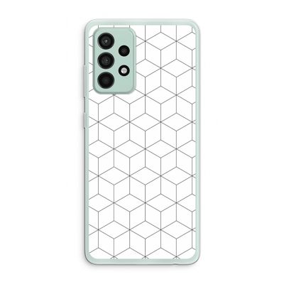 Zwart-witte kubussen: Samsung Galaxy A52s 5G Transparant Hoesje