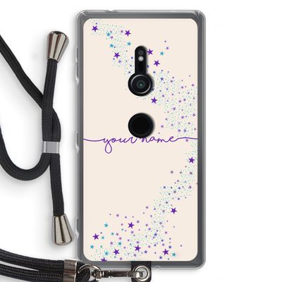 Sterren: Sony Xperia XZ2 Transparant Hoesje met koord