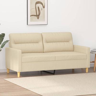 Tweezitsbank 140 cm stof crmekleurig