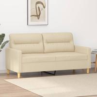 Tweezitsbank 140 cm stof crmekleurig