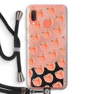 Just peachy: Samsung Galaxy A20e Transparant Hoesje met koord