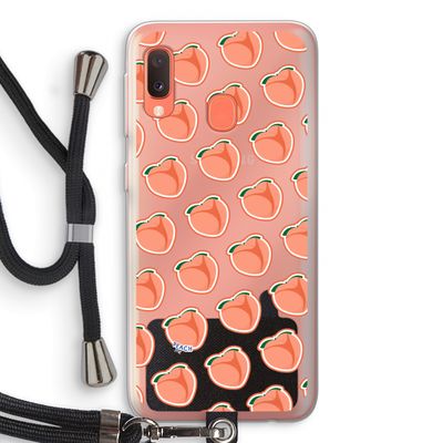 Just peachy: Samsung Galaxy A20e Transparant Hoesje met koord