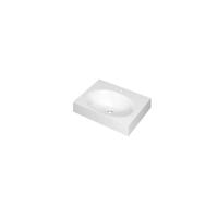INK Smooth Wastafel Polystone Centraal met 1 Kraangat - 600x450x90 mm - Glans Wit