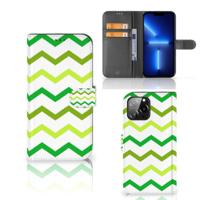 iPhone 13 Pro Max | Telefoon Hoesje | Zigzag Groen
