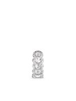 David Morris bijou d'oreille simple en or blanc 18ct pavé de diamants - Argent - thumbnail