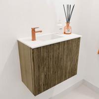 Toiletmeubel Mondiaz Joya | 50 cm | Meubelkleur Dusk | Faye wastafel Talc Links | 1 kraangat Toiletmeubel Mondiaz Joya | 50 cm | Meubelkleur Dusk | Faye wastafel Talc Links | 1 kraangat