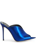 Giuseppe Zanotti mules Intriigo Muse 105 mm à effet métallisé - Bleu