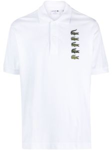 Lacoste polo en coton à patch logo - Blanc