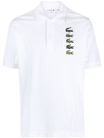 Lacoste polo en coton à patch logo - Blanc - thumbnail