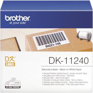 Brother DK-11240 Rol met etiketten 102 x 51 mm Papier Wit 600 stuk(s) Permanent hechtend DK11240 Verzendetiketten