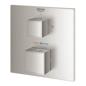 Grohe Grohtherm Cube Mengkraan inbouw - 2 knoppen - mengkraan - supersteel 24154DC0