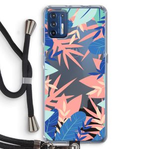 Tropisch: Motorola Moto G9 Plus Transparant Hoesje met koord