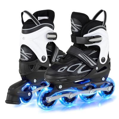 Verstelbare Inline Skates voor Kinderen 4 Maten Verstelbare Inline Skates met Lichtgevende Wielen Verlichte Rolschaatsen voor Binnen en Buiten-M
