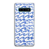 Blauwe golven: Samsung Galaxy S10 Plus Transparant Hoesje
