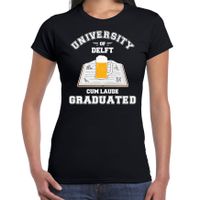 Studenten carnaval t-shirt zwart university of Delft voor dames Studenten carnaval t-shirt zwart university of Delft voor dames