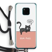 GSM poes: Huawei Mate 20 Pro Transparant Hoesje met koord
