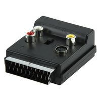 Valueline SCART 60 kabeladapter/verloopstukje 2x SCART 3x RCA + SVHS Zwart - thumbnail