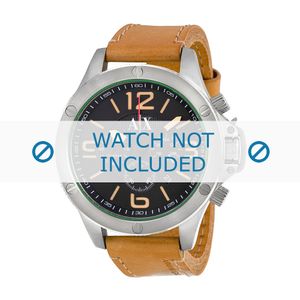 Horlogeband Armani AX1516 Leder Bruin 22mm