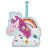 Floss & Rock Bagage Label Unicorn - 12.5 x 12.5 cm - Met Naamkaartje - thumbnail