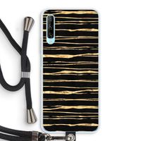 Gouden strepen: Huawei P Smart Pro Transparant Hoesje met koord