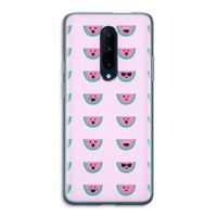 Smiley watermeloenprint: OnePlus 7 Pro Transparant Hoesje