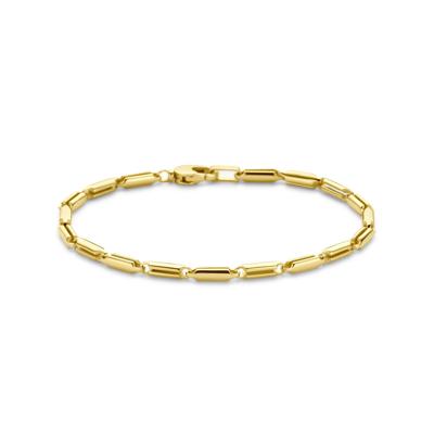 14K Geelgouden Armband Staafjes - 3.2mm Schakelbreedte, 21cm Lengte