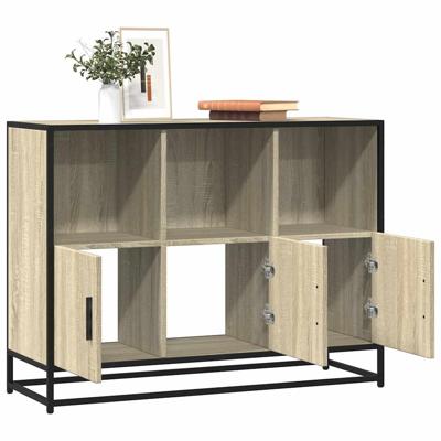 Dressoir 100x35x76 cm bewerkt hout sonoma eikenkleurig