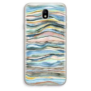 Watercolor Agate: Samsung Galaxy J7 (2017) Transparant Hoesje